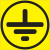 Знак Символ заземления Z08 200х200 пластик